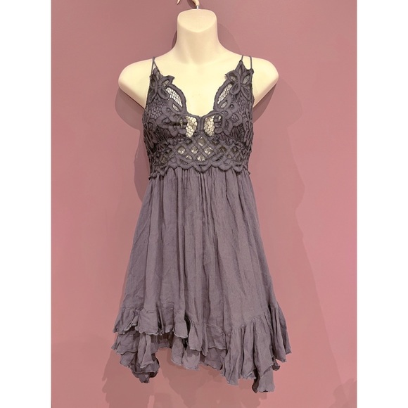 Free People Adella Dress in Grey - Picture 3 of 3